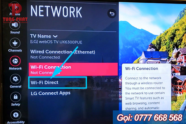 Wifi direct trên tivi LG