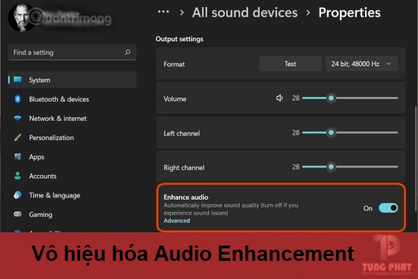 Cách vô hiệu hóa tính năng Audio Enhancements
